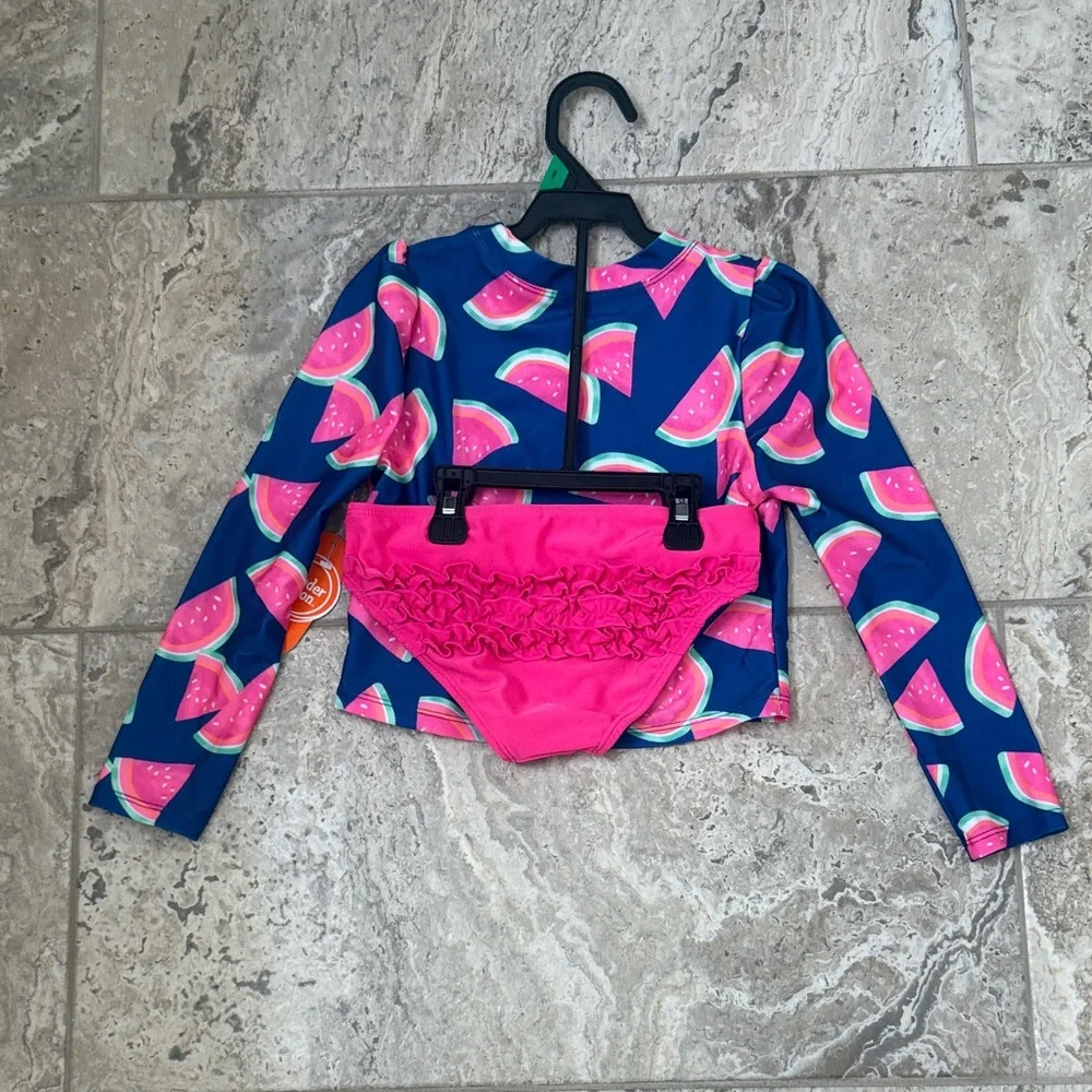 NWT Size 5T Wonder Nation Watermelon Print Rashguard Set